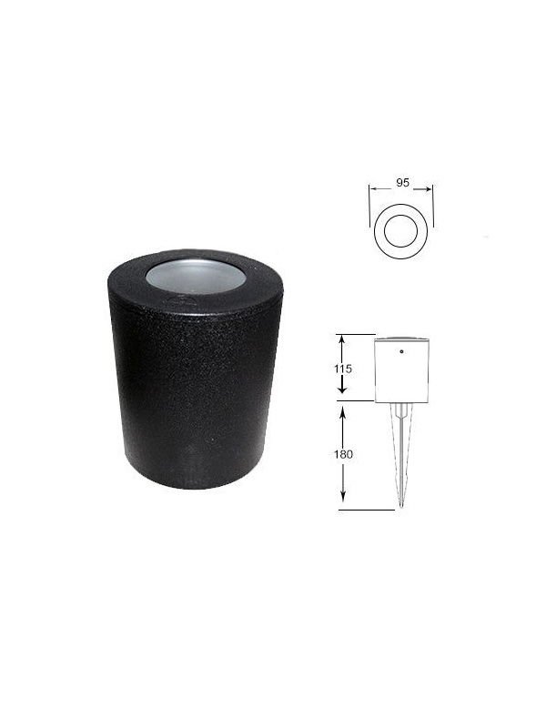 FRANCA 90 SPIKE BLACK FROSTED GU10 LED 6W CCT SET