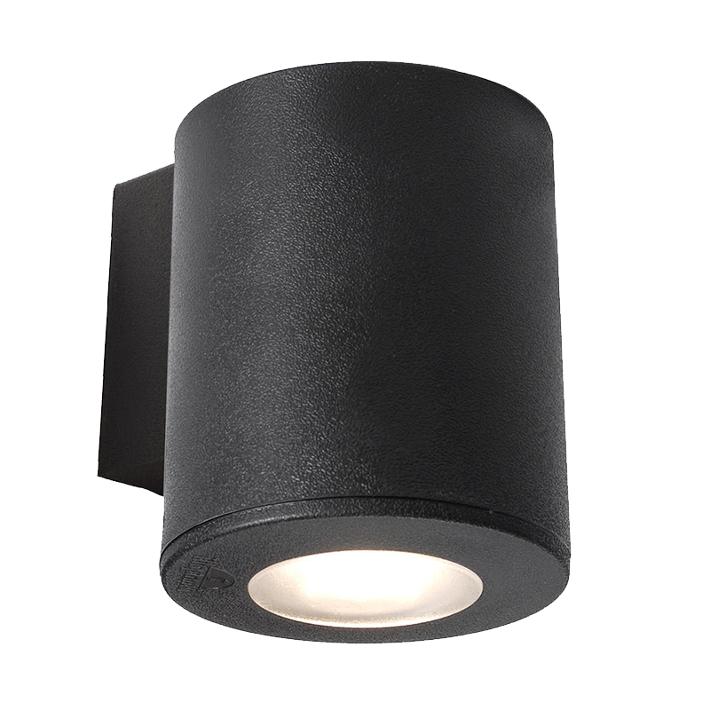 FRANCA 90 1L WALL BLACK FROSTED GU10 LED 6W CCT SE