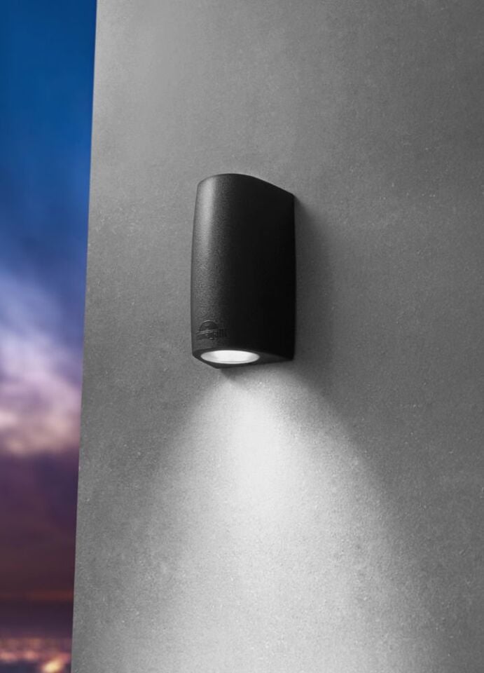 MARTA 90 1L BLACK FROSTED GU10 LED 6W CCT SET