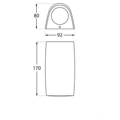 MARTA 90 1L BLACK FROSTED GU10 LED 6W CCT SET