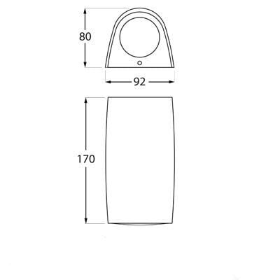 MARTA 90 1L BLACK FROSTED GU10 LED 6W CCT SET