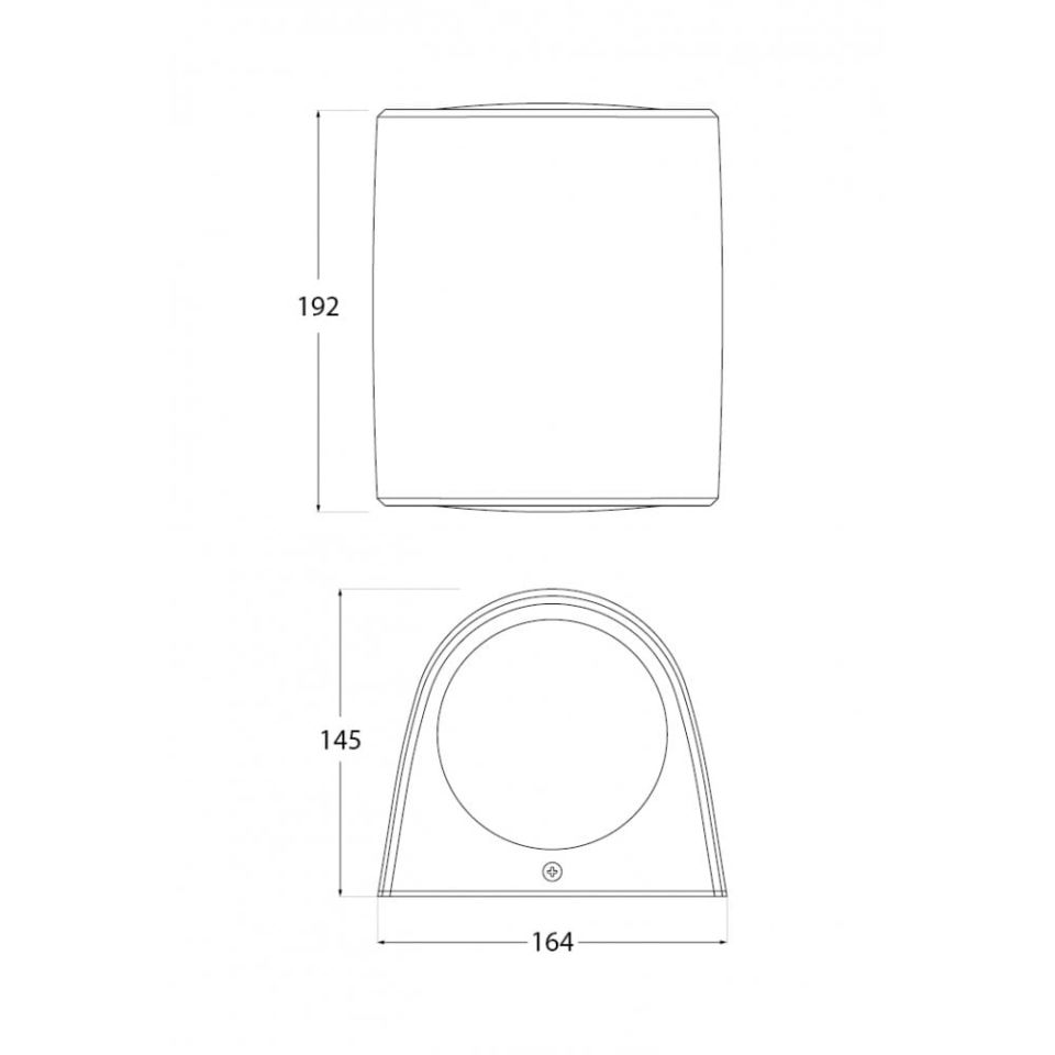 MARTA 160 1L BLACK FROSTED GX53 LED 10W CCT SET