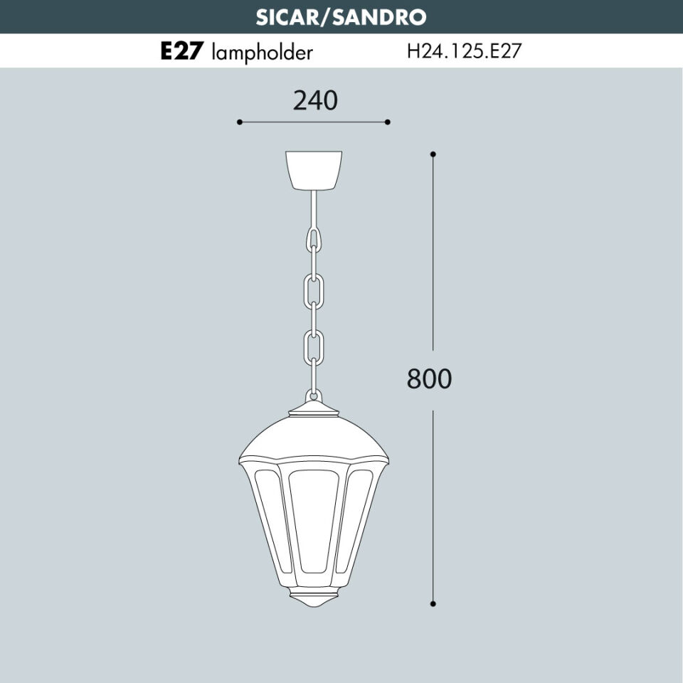 SICAR/SANDRO BLACK CLEAR E27