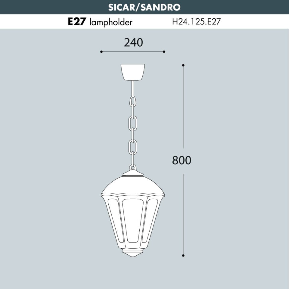 SICAR/SANDRO BLACK CLEAR E27