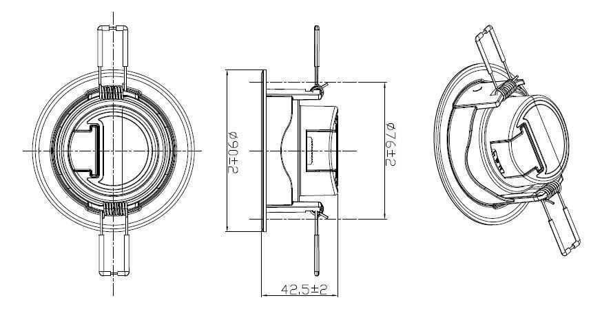LS458 BEYAZ YUVARLAK KASA 3000K 5W LED SPOT JUPİTE