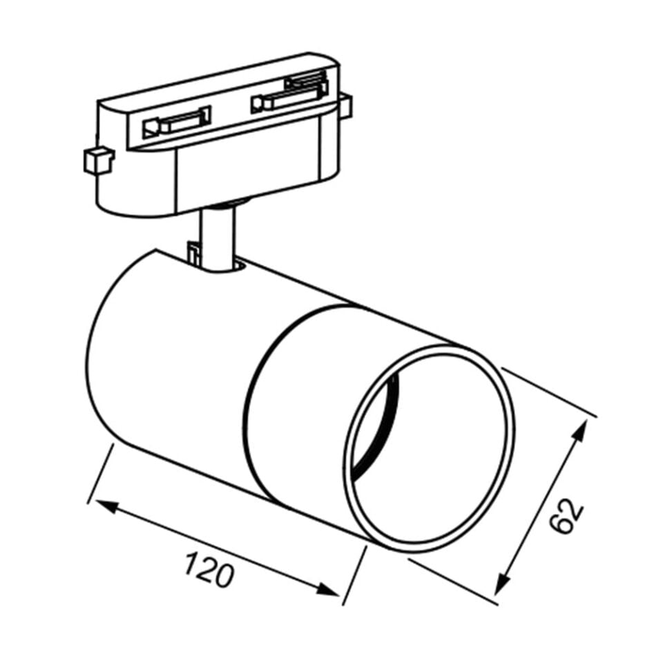 JR657 SİYAH KASA GU10 RAY SPOT JUPİTER