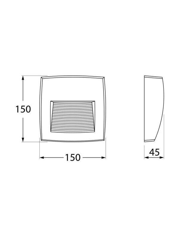 LORENZA 150 BLACK CLEAR R7S LED 3,5W CCT SET