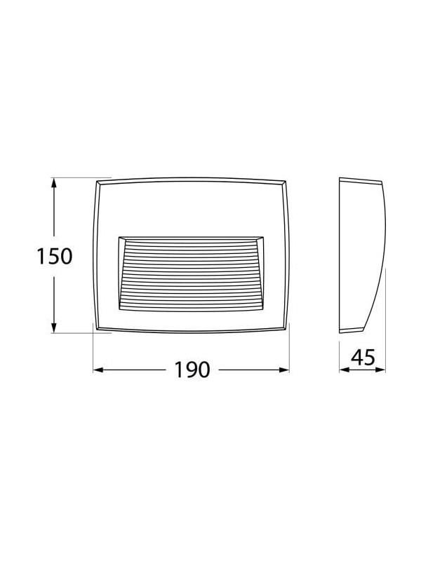 LORENZA 190 BLACK CLEAR R7S LED 7,5W CCT SET
