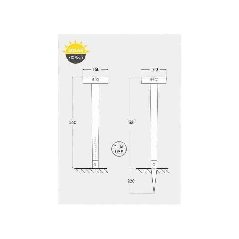 FIORINA BLACK SOLAR LED Ø150 PIR CCT SET