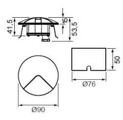 LW975 2W ANTRASİT KASA 3000K MERDİVEN ARM JUPİTER