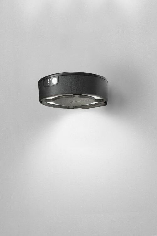 FORTUNATO BLACK SOLAR LED Ø150 PIR CCT SET