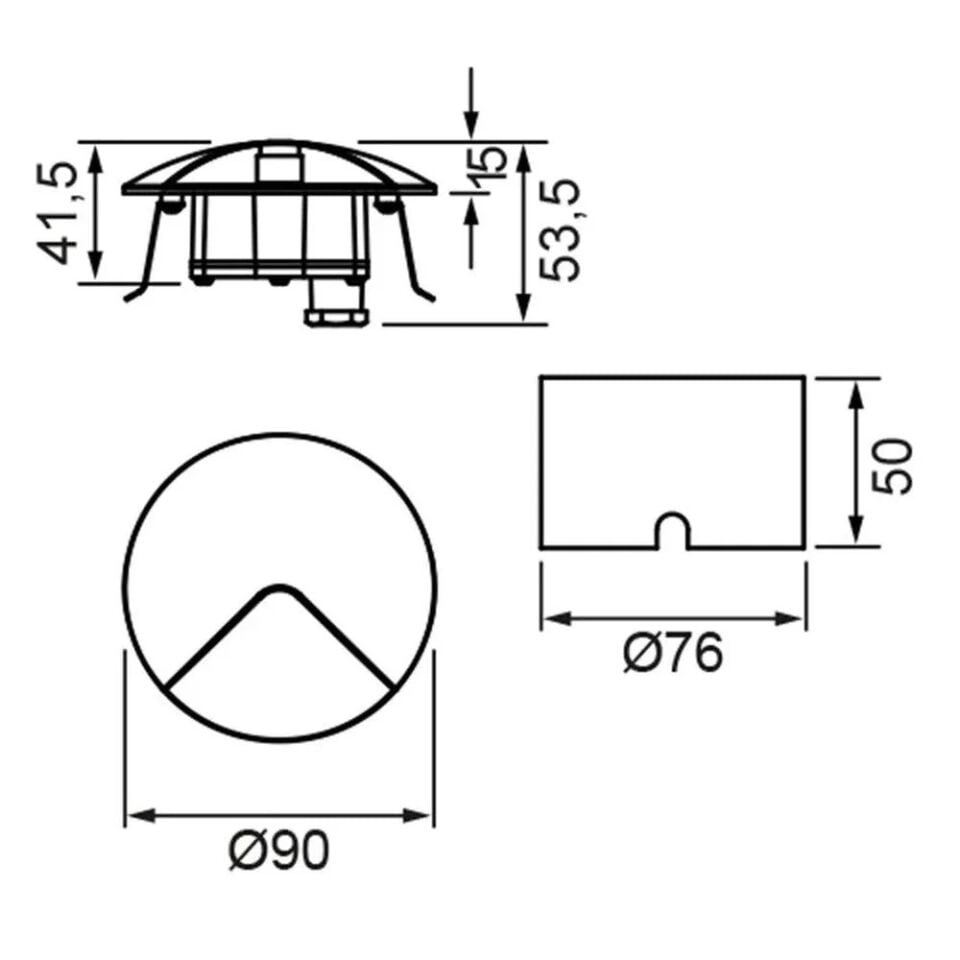 LW 975 S BEYAZ KASA 3000K 2W IP65 S.A MERDİVEN SPO