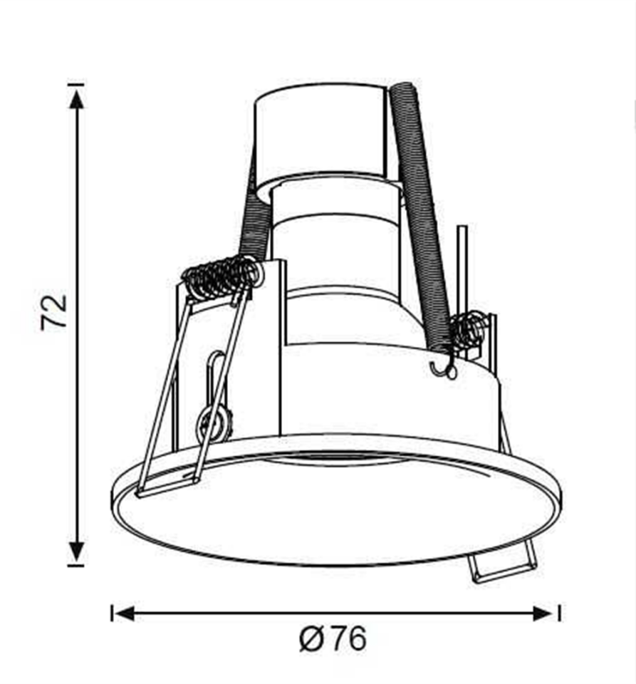 JD640 SİYAH SABİT SPOT KAİDE JUPİTER