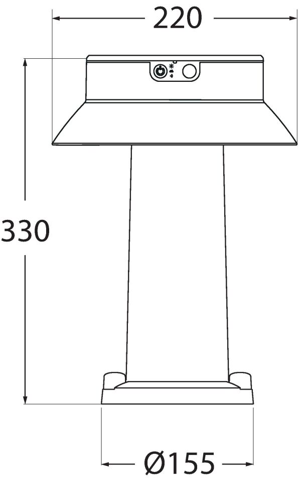 FELICE 400 BLACK SOLAR LED Ø150 PIR CCT SET OPAL R