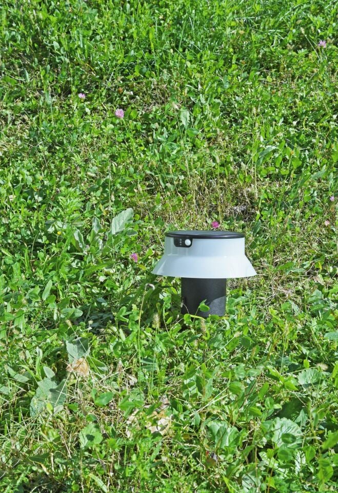 FELICE 200 SPIKE BLACK SOLAR LED Ø150 PIR CCT SET