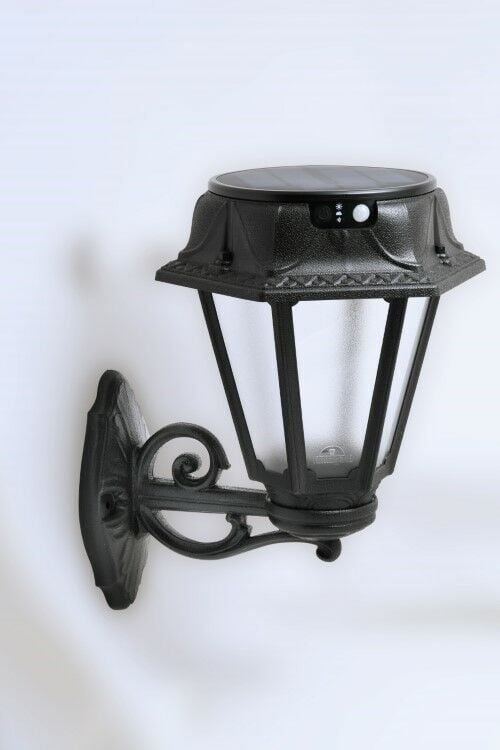 BISSO/ROSETTA BLACK FROSTED SOLAR LED Ø150 PIR CCT