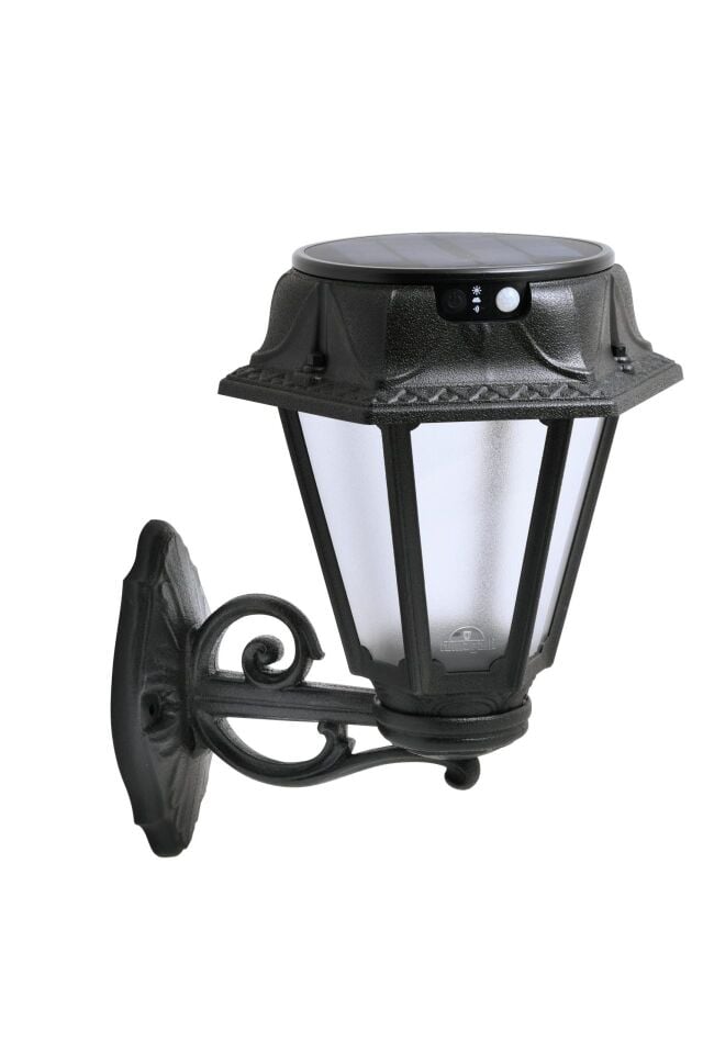 BISSO/ROSETTA BLACK FROSTED SOLAR LED Ø150 PIR CCT