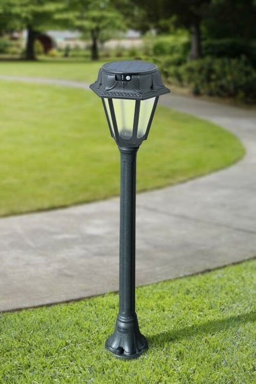 MIZAR/ROSETTA BLACK FROSTED SOLAR LED 150 PIR CCT