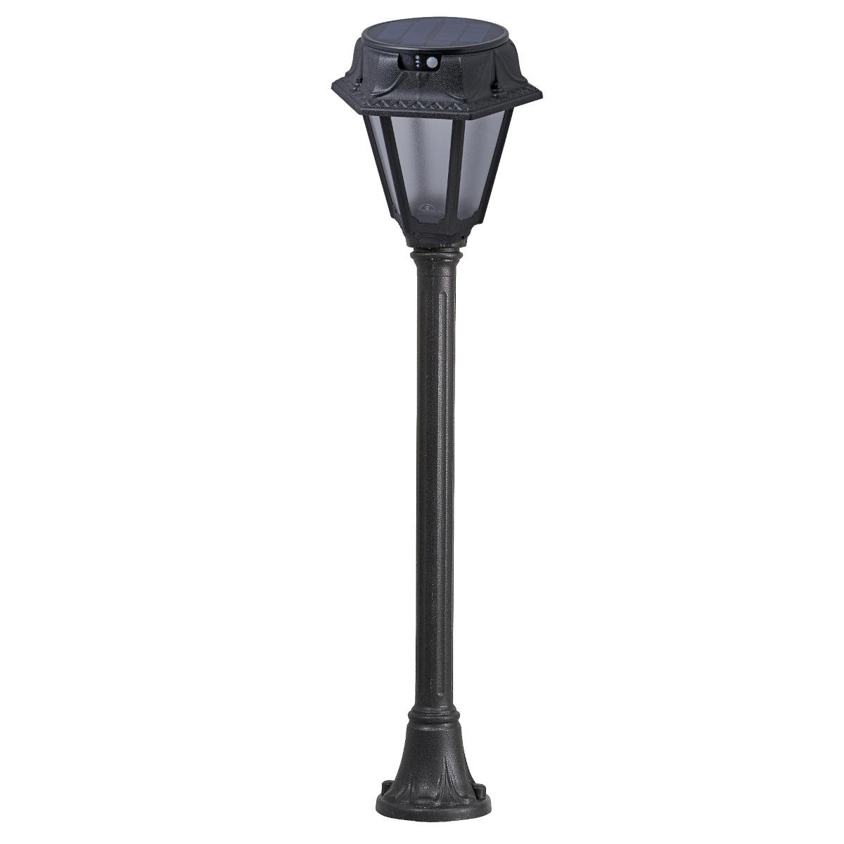MIZAR/ROSETTA BLACK FROSTED SOLAR LED Ø150 PIR CCT