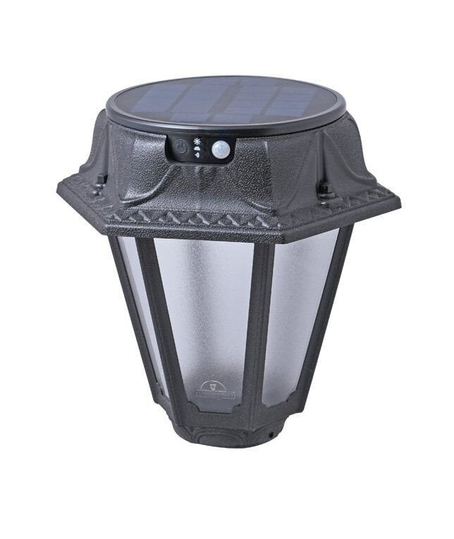 IAFET/ROSETTA BLACK FROSTED SOLAR LED Ø150 PIR CCT
