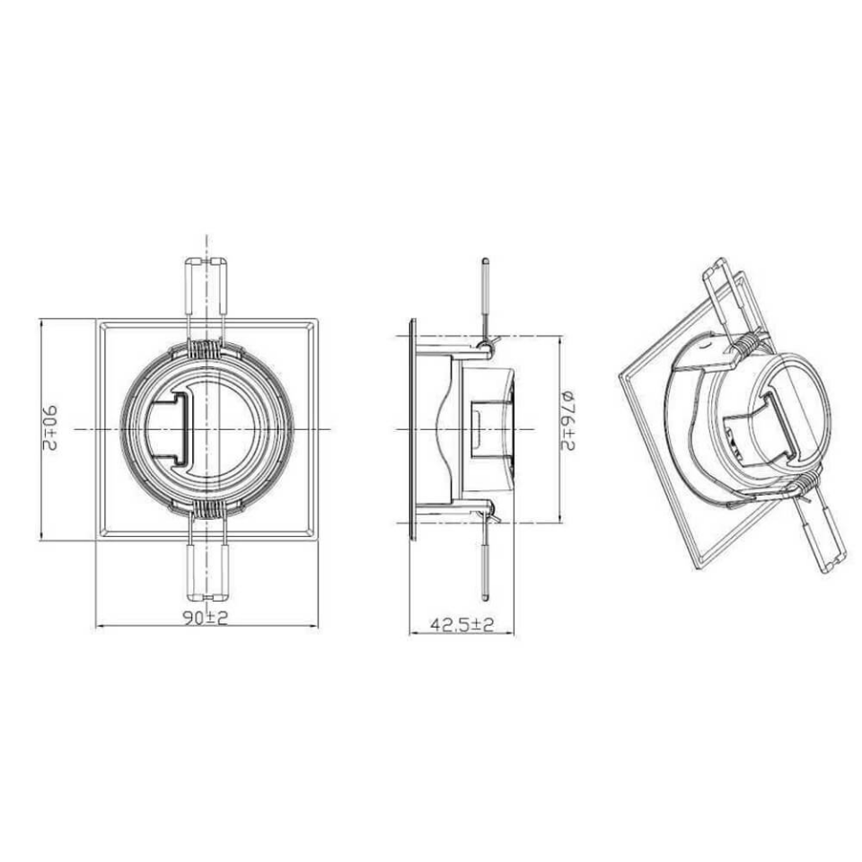 LS459 KARE BEYAZ KASA 6500K 5W LED SPOT JUPİTER