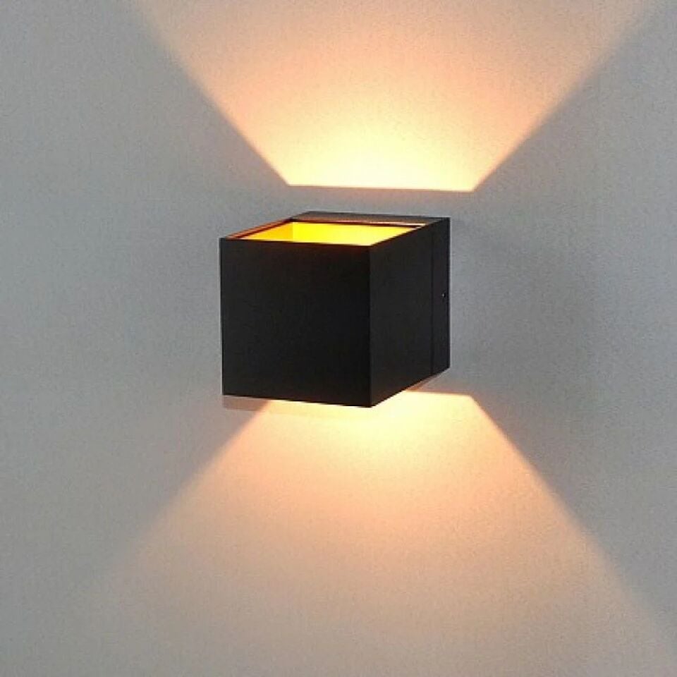 LW468 6W 3000K LED SİYAH-ALTIN APLİK JUPİTER