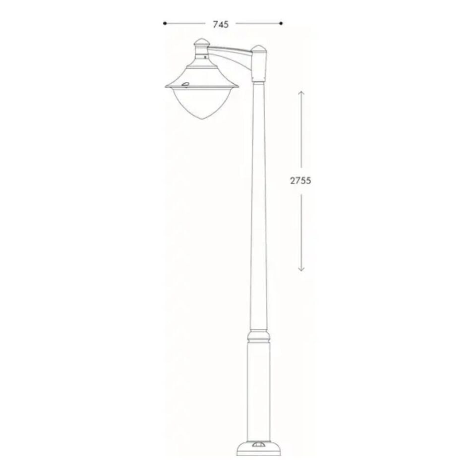 EKTOR 2500 MIDIPILAR/VIVI 400 1L BLACK CLEAR E27 P