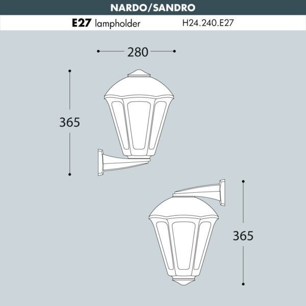 NARDO/SANDRO BLACK CLEAR E27