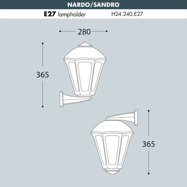 NARDO/SANDRO BLACK CLEAR E27