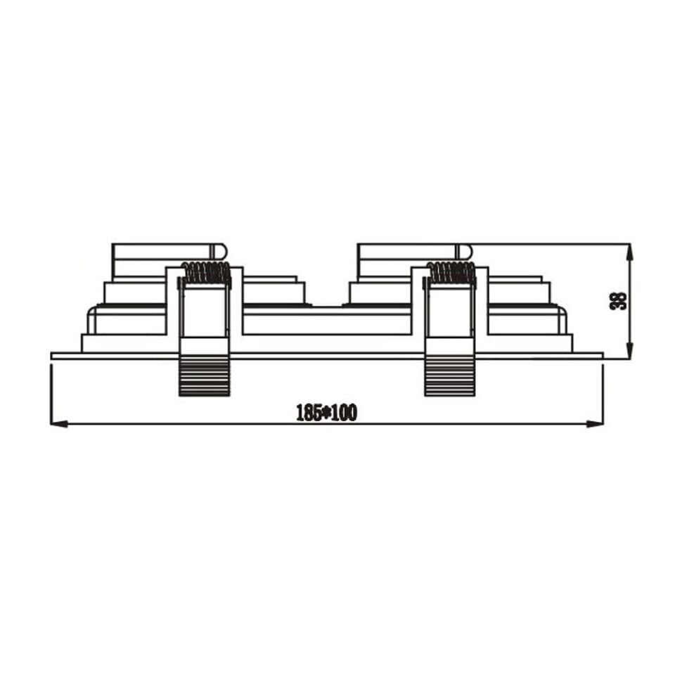 JH640 2 Lİ 2XGU10 HAREKETLİ SPOT SİYAH JUPİTER