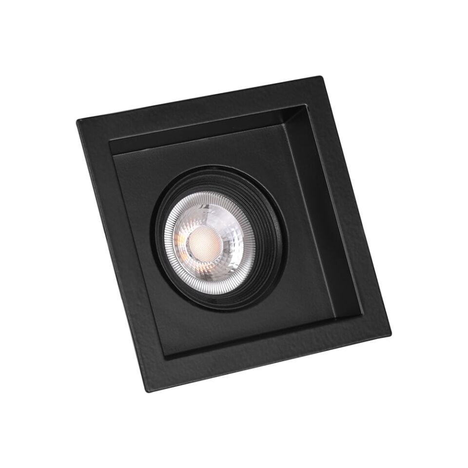 JH740S GU10 KARE KASA SİYAH HAREKETLİ SPOT JUPİTER