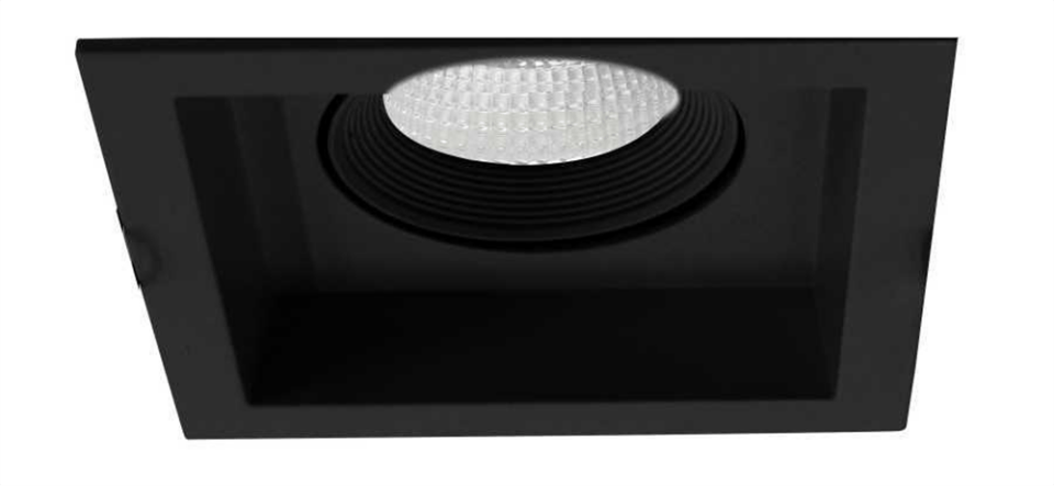 JH740S GU10 KARE KASA SİYAH HAREKETLİ SPOT JUPİTER