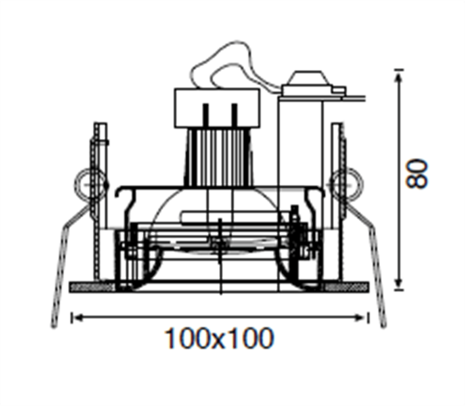 JH740S GU10 KARE KASA SİYAH HAREKETLİ SPOT JUPİTER