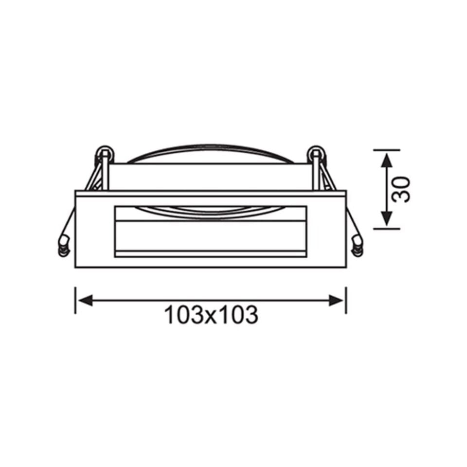 JH639 KROM HAREKETLİ KARE KAİDE GU-10 JUPİTER