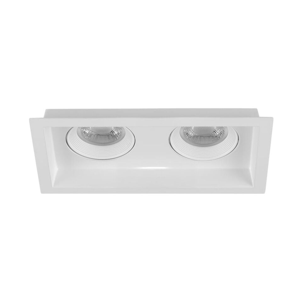 JH741 B GU10 İKİLİ KARE KASA BEYAZ HAREKETLİ SPOT