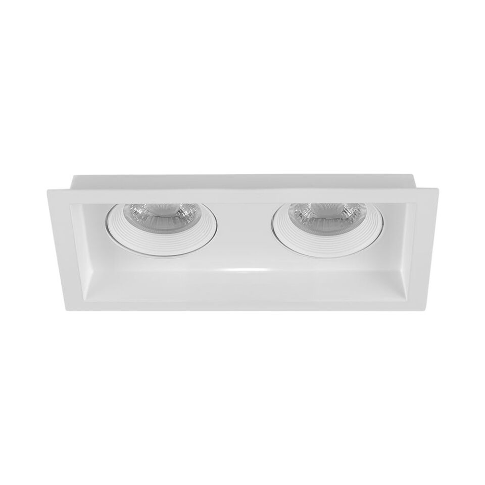 JH741 B GU10 İKİLİ KARE KASA BEYAZ HAREKETLİ SPOT