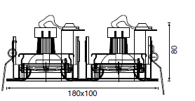 JH741 B GU10 İKİLİ KARE KASA BEYAZ HAREKETLİ SPOT
