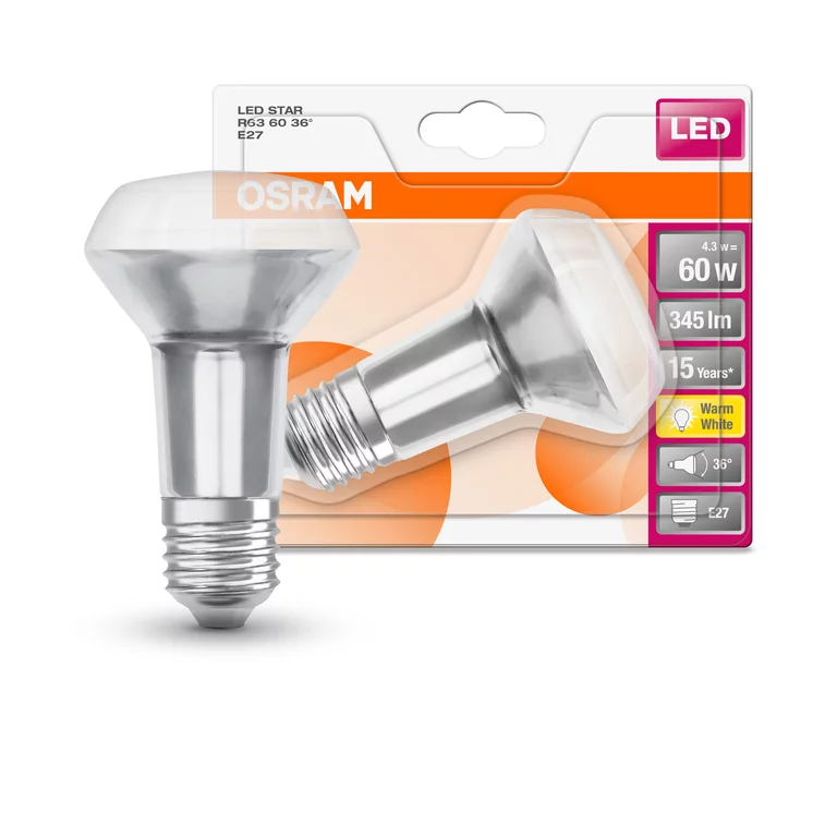LEDSR6360 4,3W/827 230V E-27 AMPÜL OSRAM