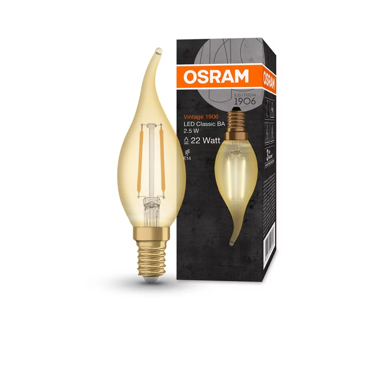 1906 LCBA22 2,5W/827 LED KIVRIK BUJİ AMPÜL OSRAM
