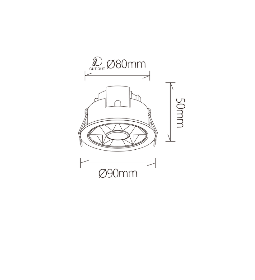 LS500 YUVARLAK METAL KASA 3000K 7W LED SPOT JUPİTE