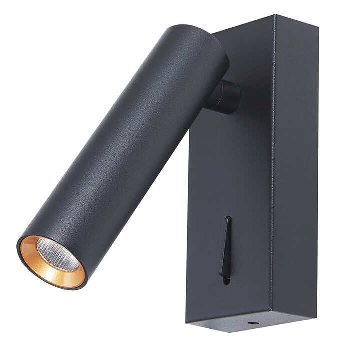 3W SİYAH-ALTIN 3000K LED APLİK JUPİTER