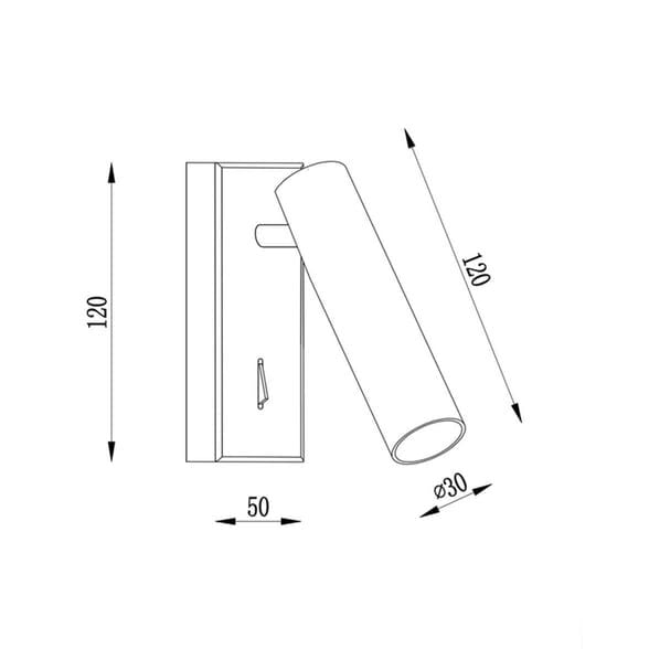 3W SİYAH-ALTIN 3000K LED APLİK JUPİTER