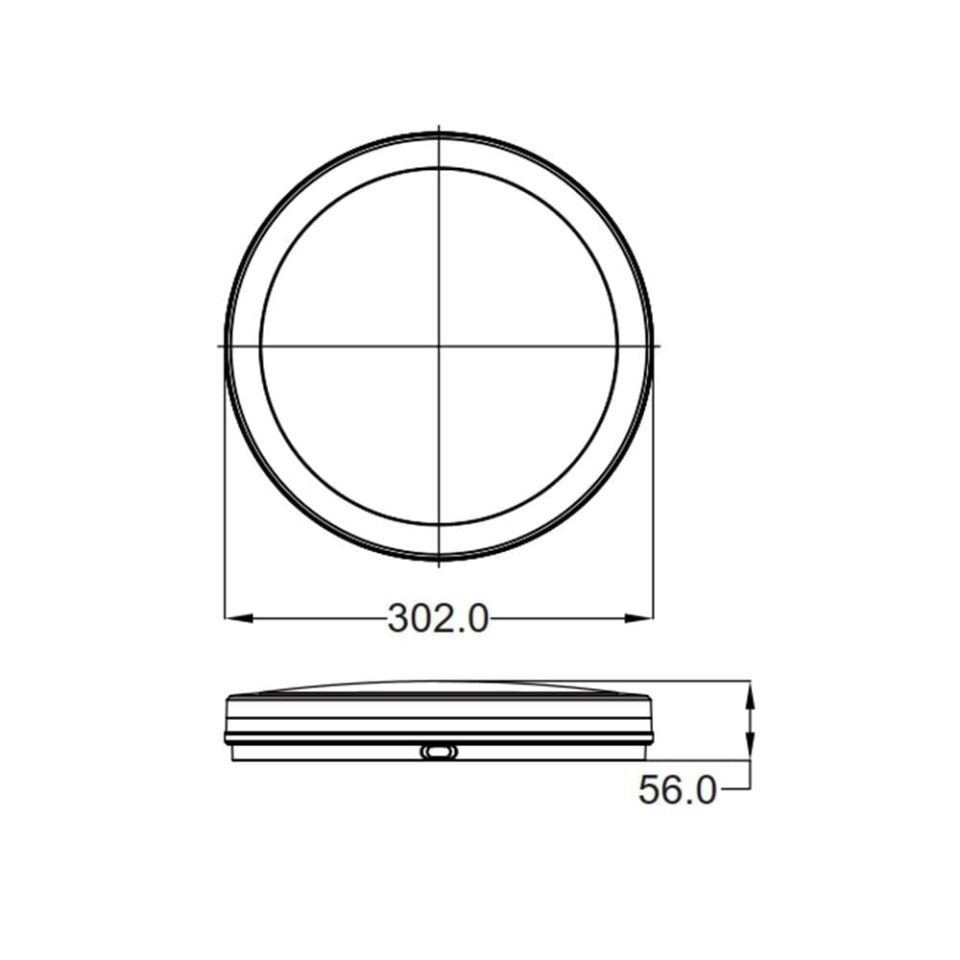 30W 3000K SİYAH LED TAVAN ARMATÜR IP54 JUPİTER