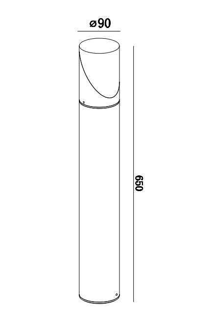 JG929 65 CM ANTRASİT BAHÇE SETÜSTÜ IP54 JUPİTER