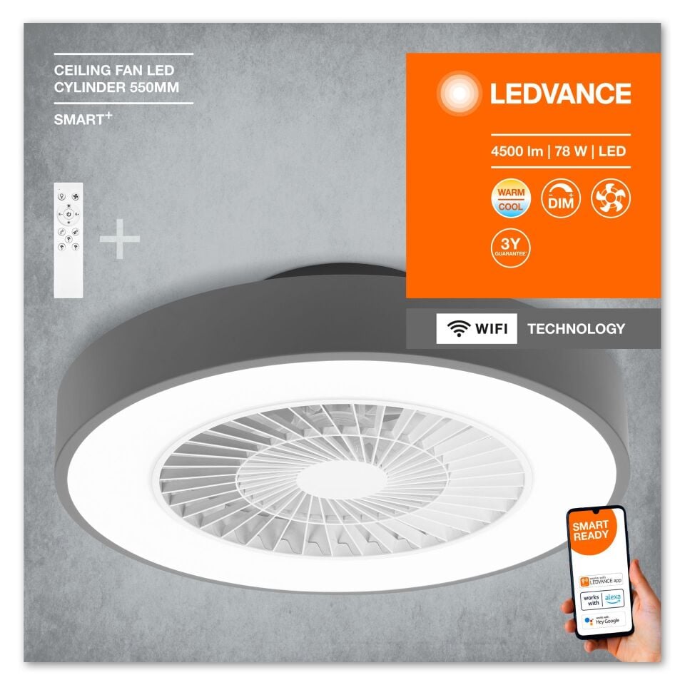 LEDVANCE SMART WİFİ TAVAN VANTİLATÖRÜ 36W LEDLİ