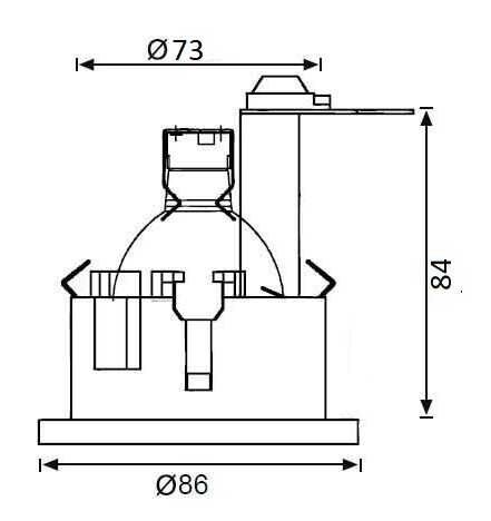 JH680 CAMLI BEYAZ BANYO SPOT IP65 JUPİTER