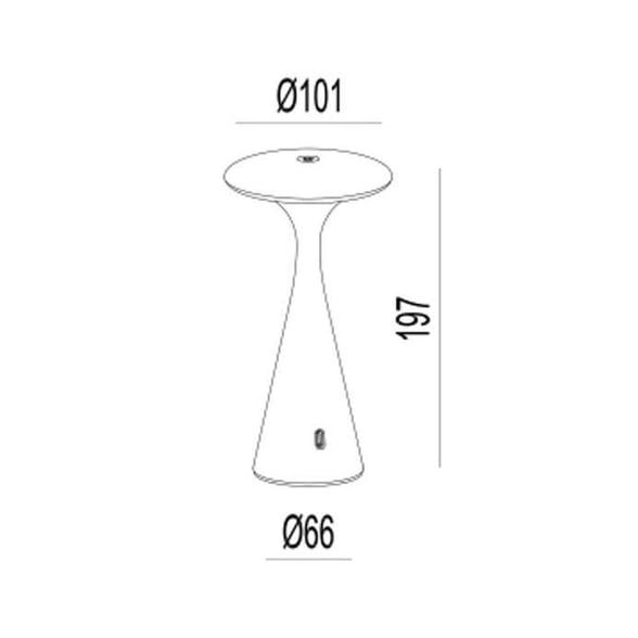 JT002 ANTRASİT 1,5W 3RENK ŞARJLI MASA LAMBASI JUPİ