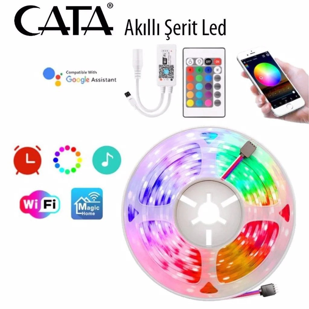 CT-4030 AKILLI ŞERİT LED SET (5MTLED TRAFO KUMANDA