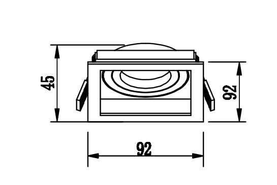 JH839 GU10 KARE KASA BEYAZ HAREKETLİ SPOT JUPİTER