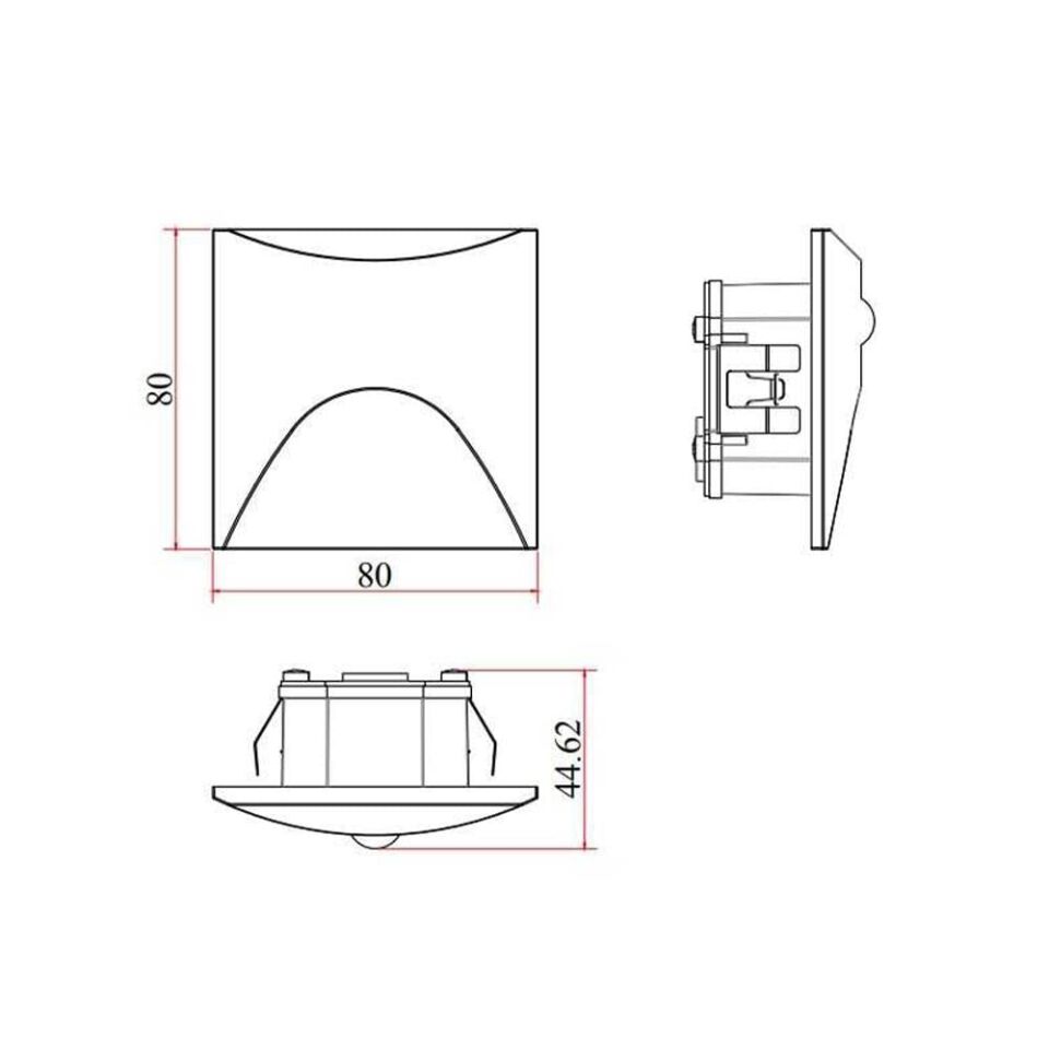 3W 3000K ANTRASİT LED DUVAR ARM SENS IP65 JUPİTER